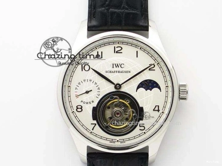 MIROTIME 0106 Portuguese Tourbillon IW5046 SS ZF Best Edition Gray Dial on Black Leather Strap SunProtective 7147